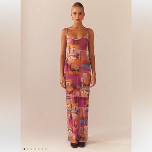Peppermayo Exclusive - Dreams of the Desert Maxi Dress - Sunset Building